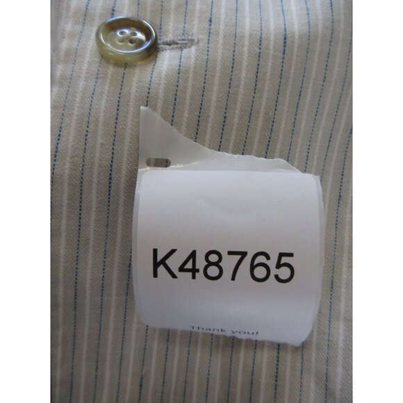 Express Sport Coat 42 Linen Blazer Jacket Striped Design Studio Preppy - Picture 12 of 12